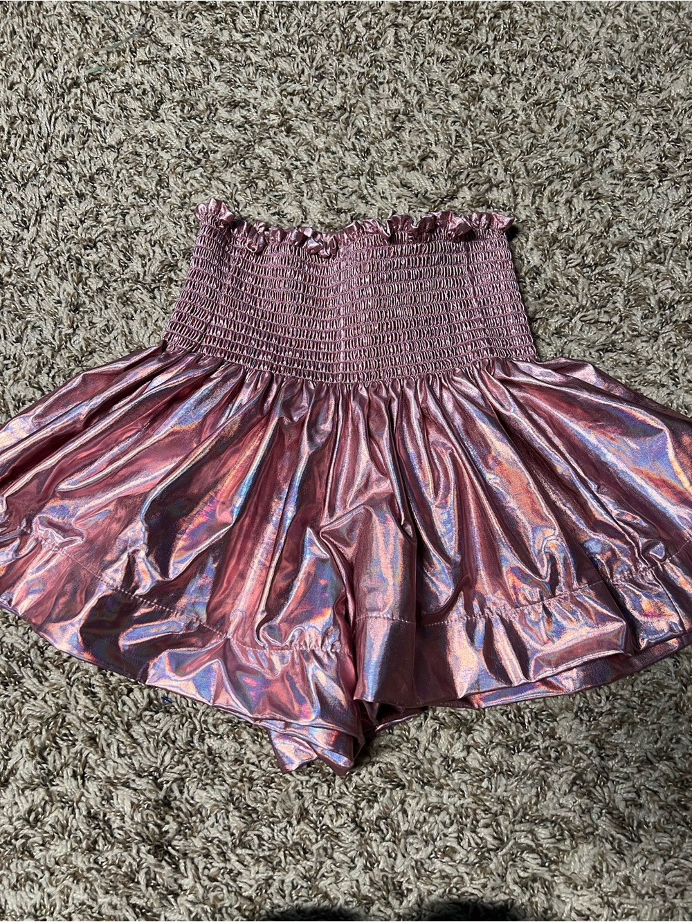 Queen Of Sparkles Pink Metallic Short